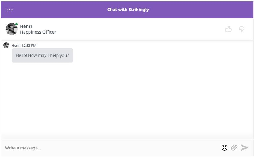 strikingly live chat strikingly live chat